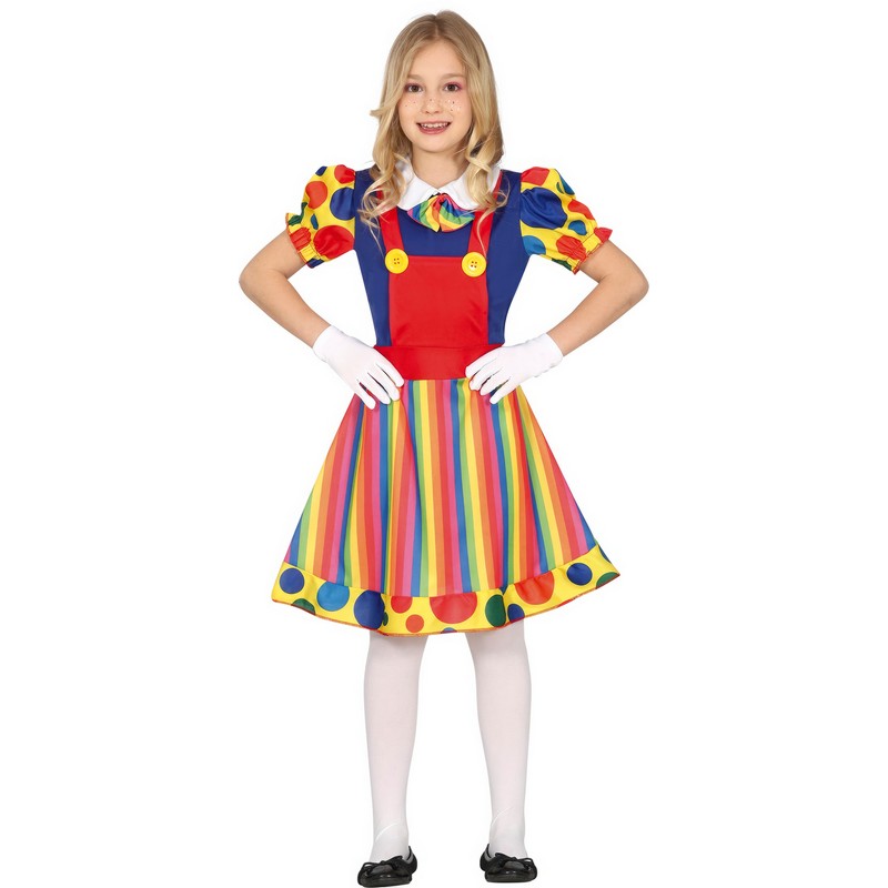 Klovn Børnekostume Farverig