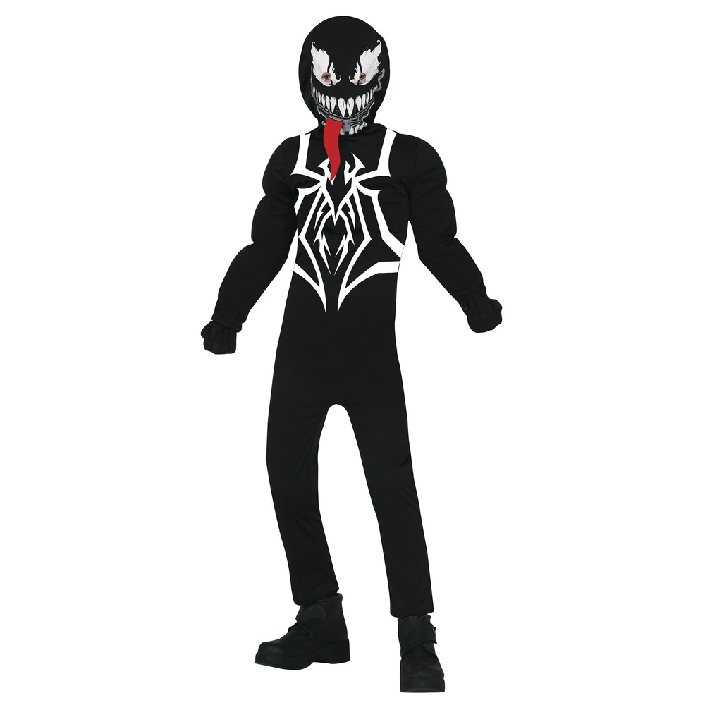 Giftig Superskurk Børnekostume Sort - TV-serier / Film kostume til børn i størrelserne 98-152 | Venom udklædning til børn - Temashop