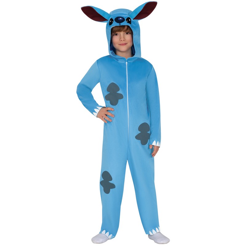 Blå Alien Børnekostume - TV-serier / Film kostume til børn i størrelserne 110-152 | Stitch udklædning til børn - Temashop