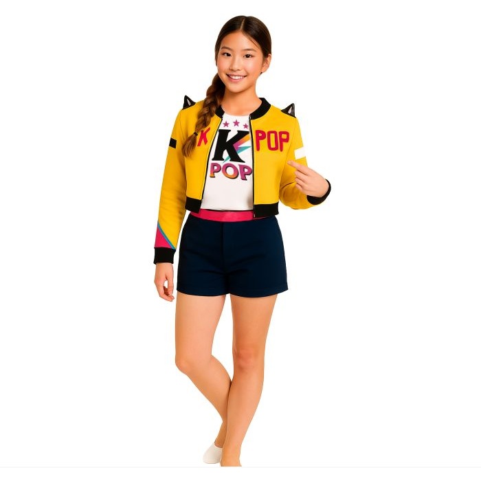 K-Pop Stjerne Børnekostume Gul