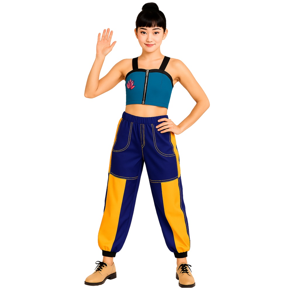 K-Pop Stjerne Lotus Kostume Blå