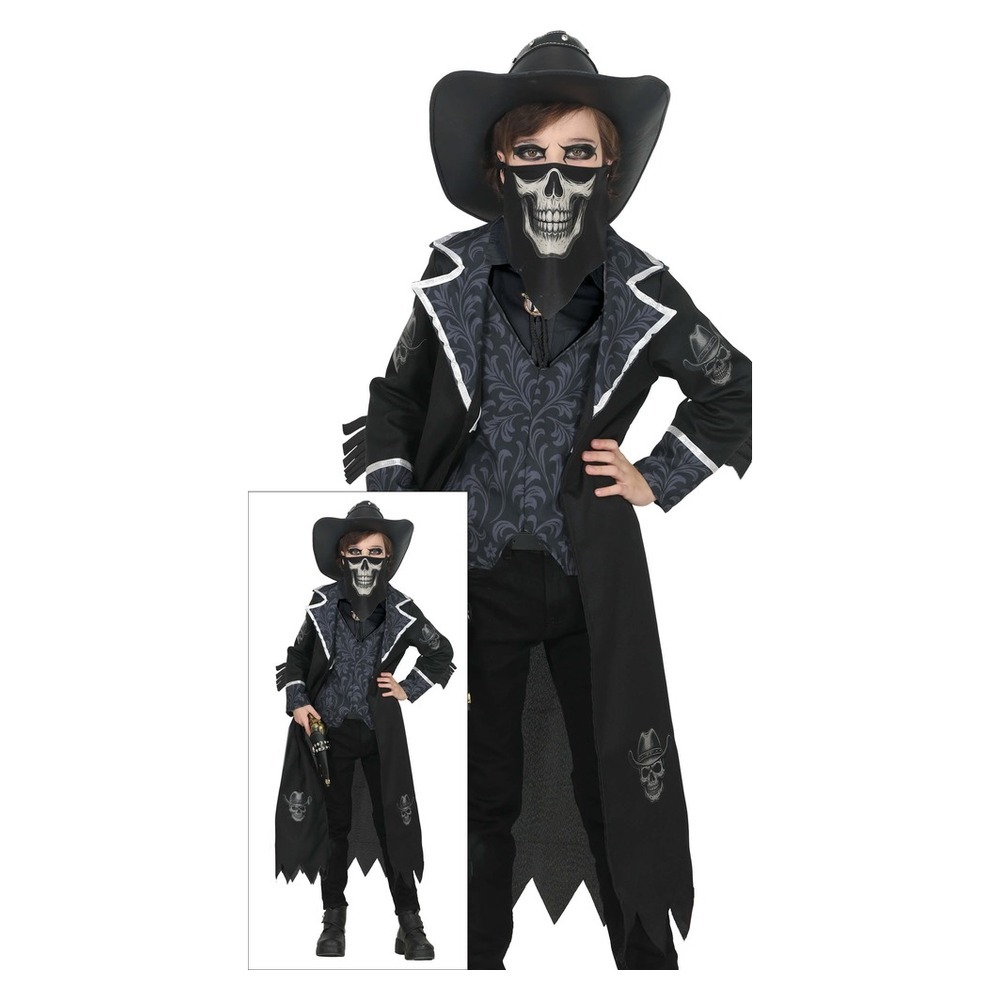 Gotisk Cowboy Børnekostume | Det vilde vesten udklædning til børn - Temashop