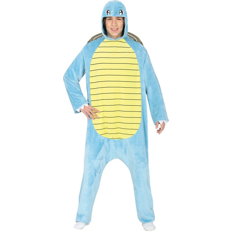 Vand Skildpakke Onesie Kostume - Børne TV kostume til voksne i størrelserne M-XL | Pokemon - Temashop