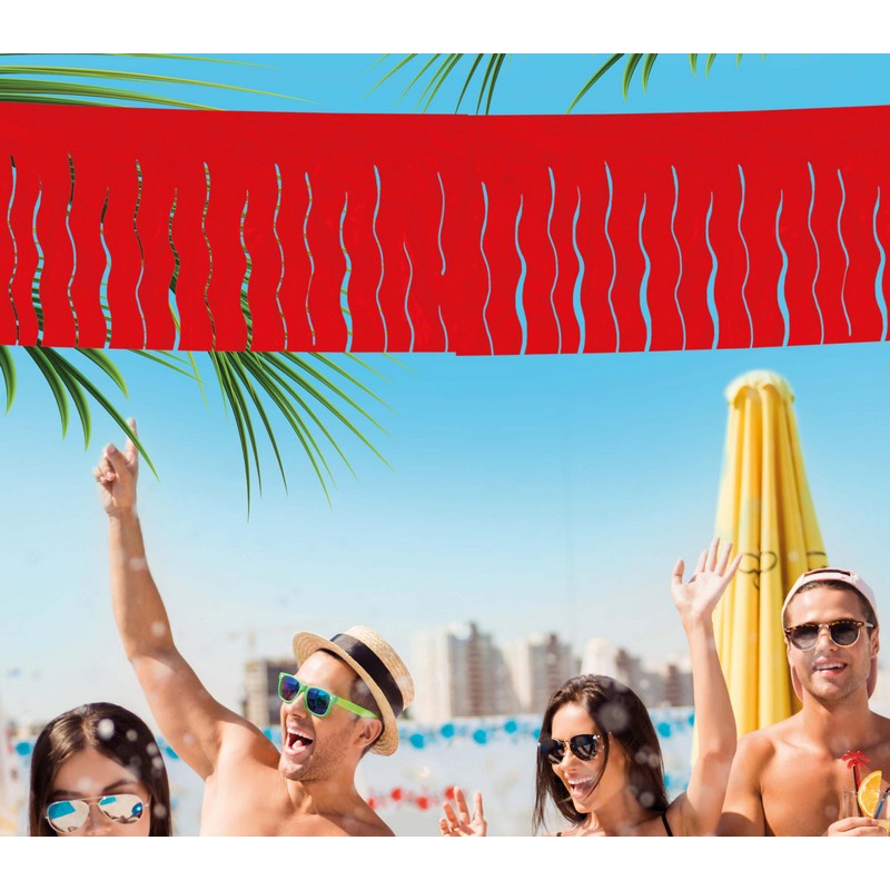 Frynseguirlande Rød