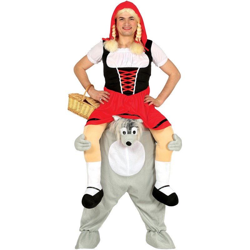 Carry Me Rødhætte Kostume | Den lille Rødhætte kostume til mænd - Temashop