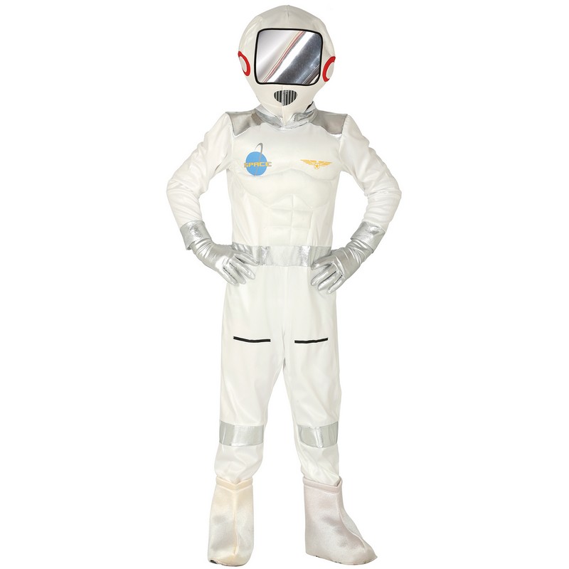 Astronaut Børnekostume Hvid/Sølv