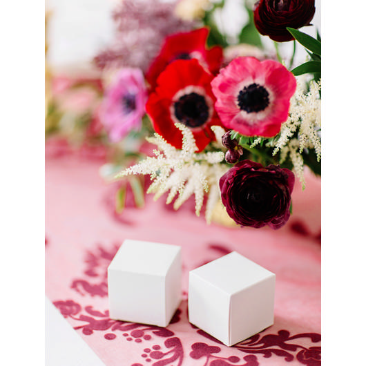 Firkantet Bryllupsæsker Hvid - 10 stk (5 x 5 x 5 cm) | Bryllup Æsker - Temashop