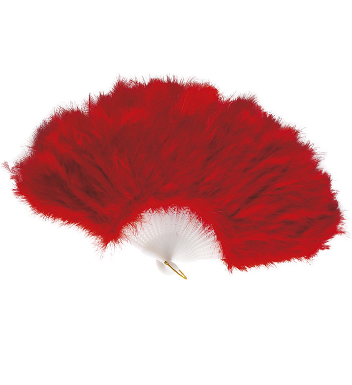 Fjervifte Rød | Flamenco Vifte - Kropstilbehør - Temashop