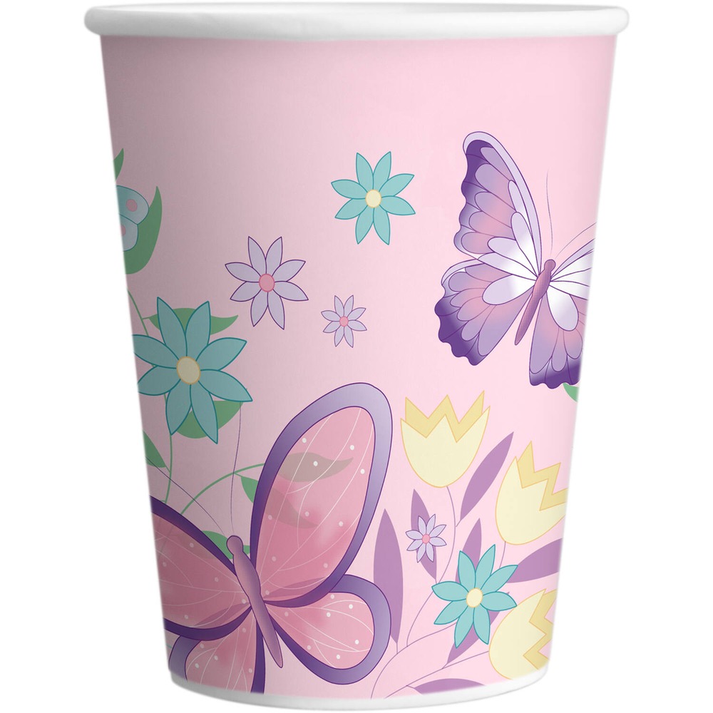 Sommerfugle Kopper - 8 stk (250 ml) | Sommerfugl Krus - Temashop