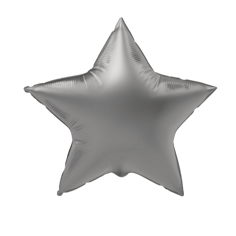 Stjerne Folieballon Sølv - 1 stk (45 cm) | Sølv tema Folieballoner - Temashop
