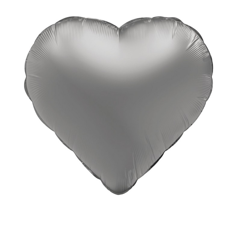 Hjerte Folieballon Sølv