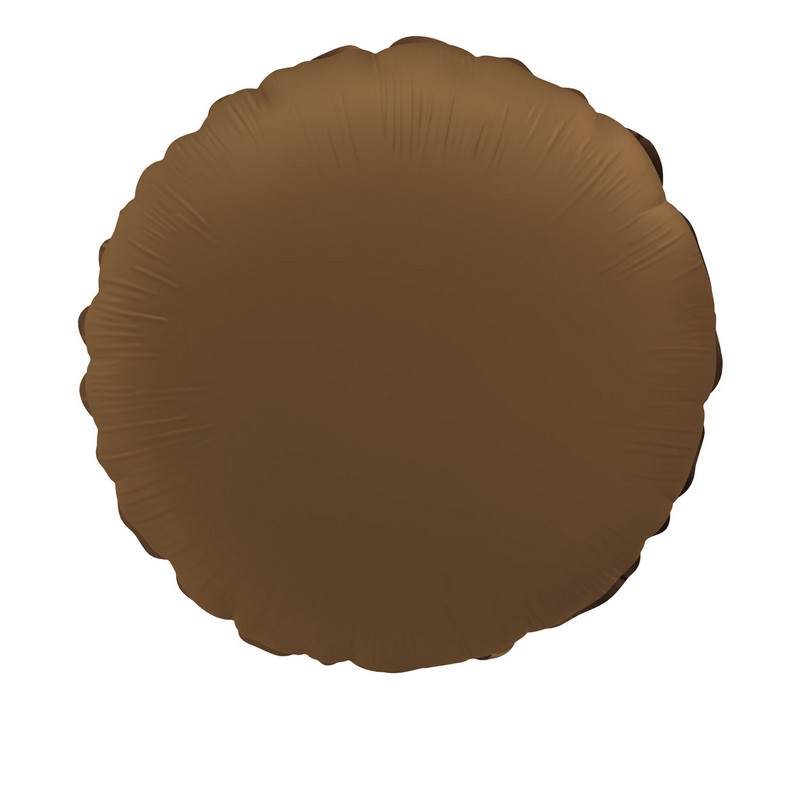 Rund Folieballon Chokoladebrun - 1 stk (45 cm) | Brun Tema Folieballoner - Temashop