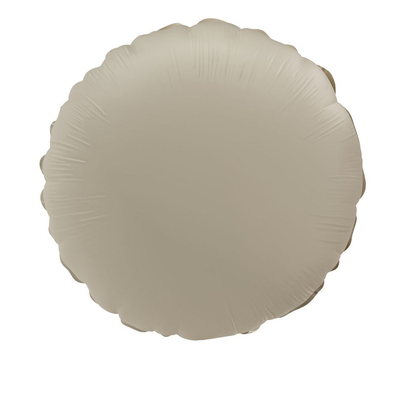 Rund Folieballon Creamy Latte - 1 stk (45 cm) | Hvidt tema Folieballoner - Temashop