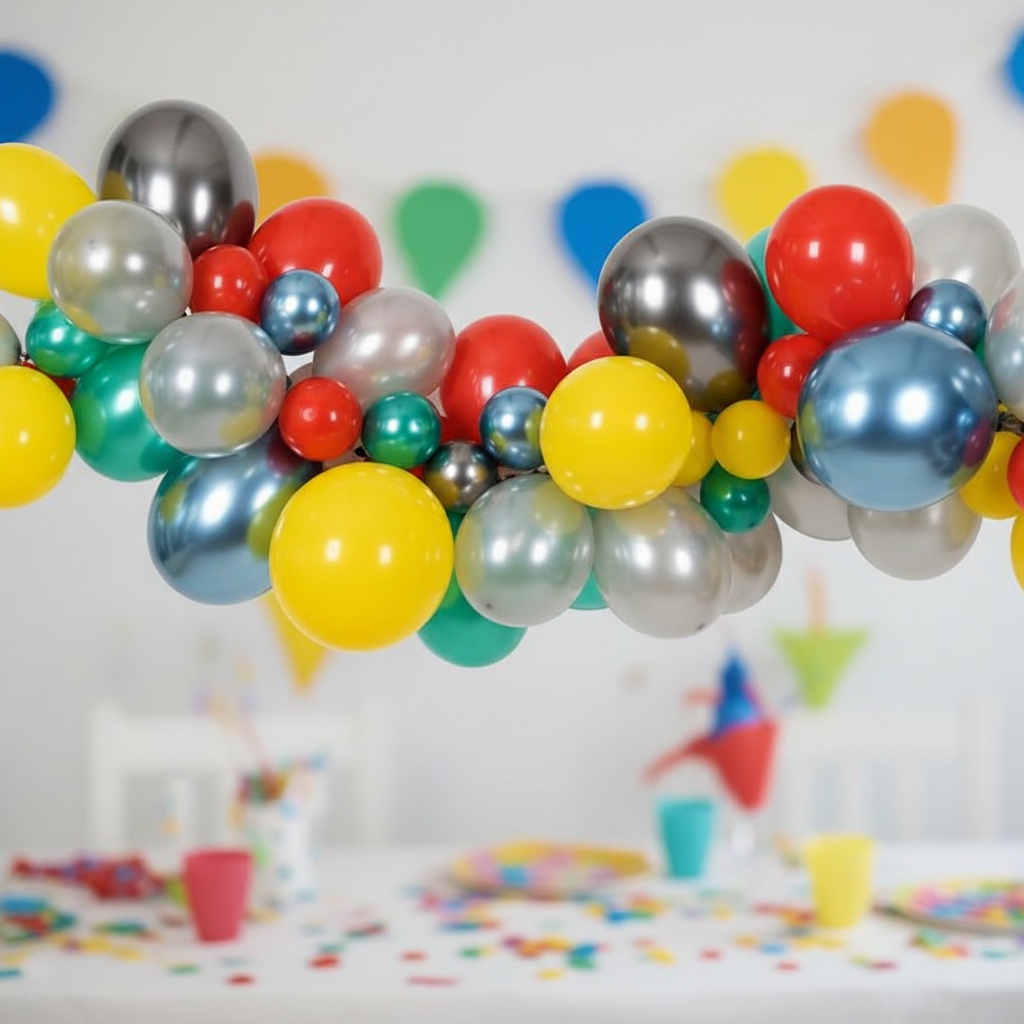 Metallisk Monster Ballonbue - 66 dele | Monster Ballonbue - Temashop