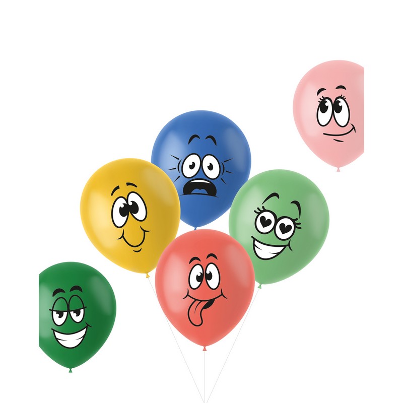 Emoji Latexballoner Multifarvet