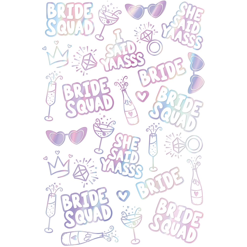 She Said Yaasss Falske Tatoveringer - 30 stk | Bachelorette Falske tatoveringer - Temashop