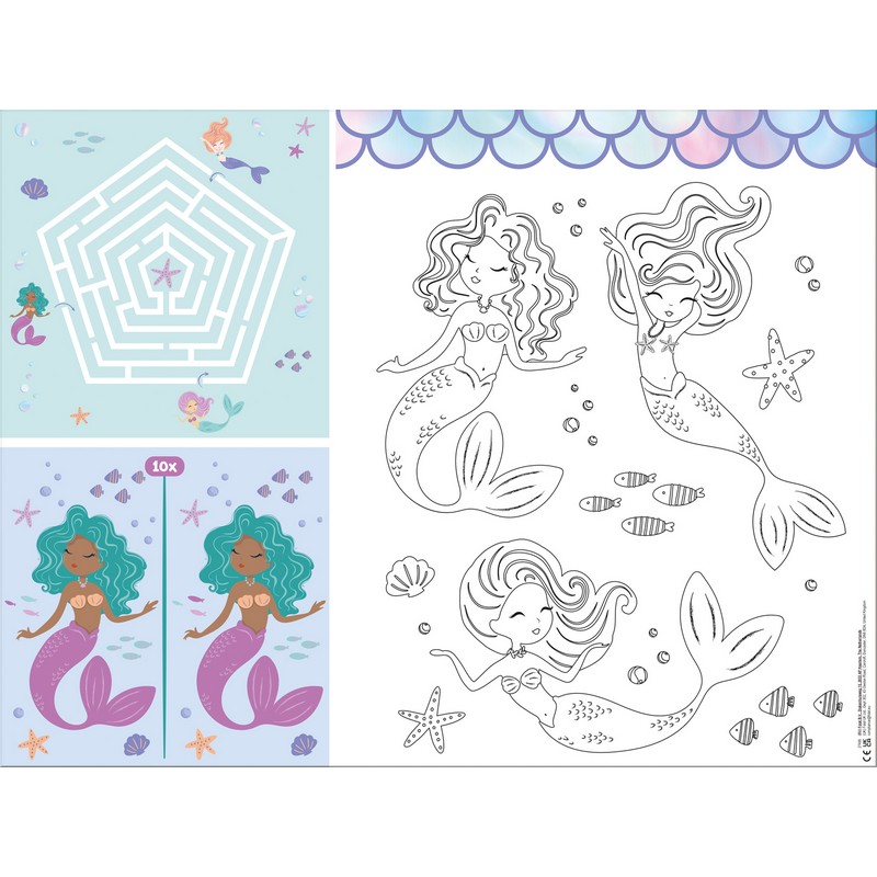 Havfrue Aktivitetsdækkeservietter