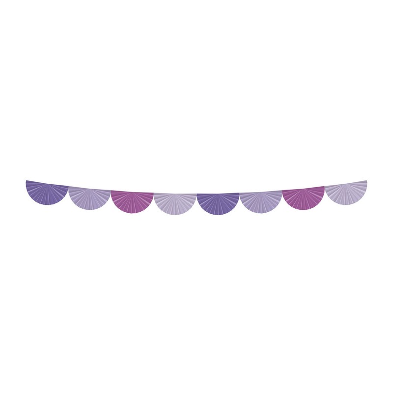 Posh Purple Vifteguirlande Lilla - 1 stk (4 m) | Lilla tema Guirlander - Temashop