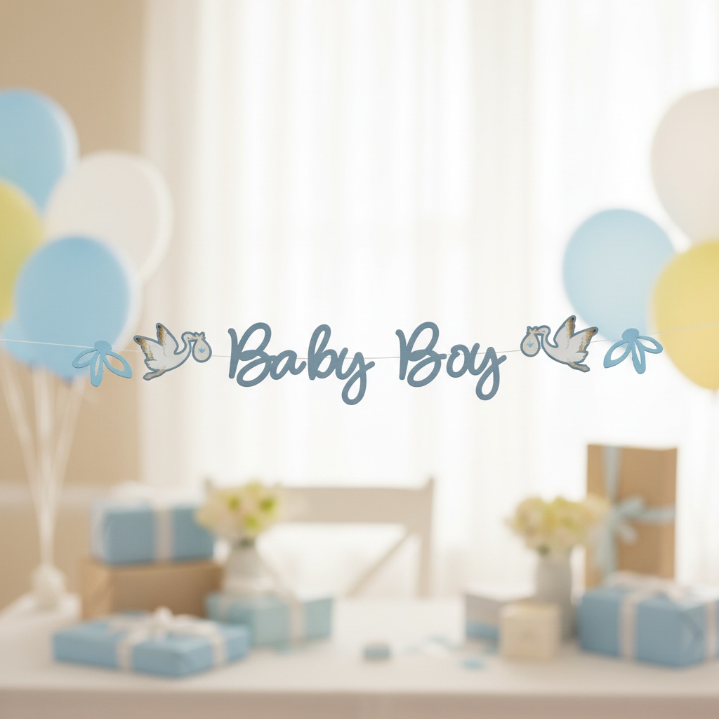 Baby Boy Guirlande Blå