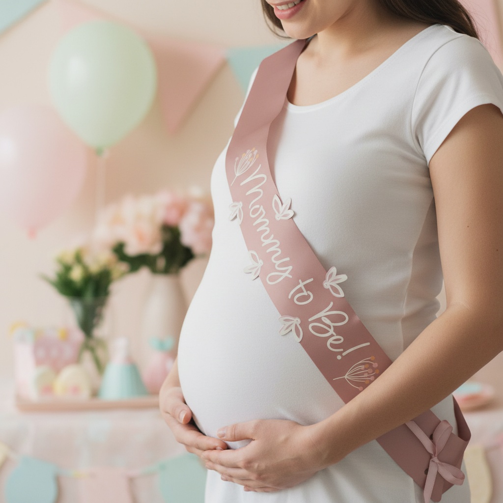 Mommy to Be Skråbånd Rosa - 1 stk (14 cm x 1,5 m) | Babyshower Skråbånd - Temashop