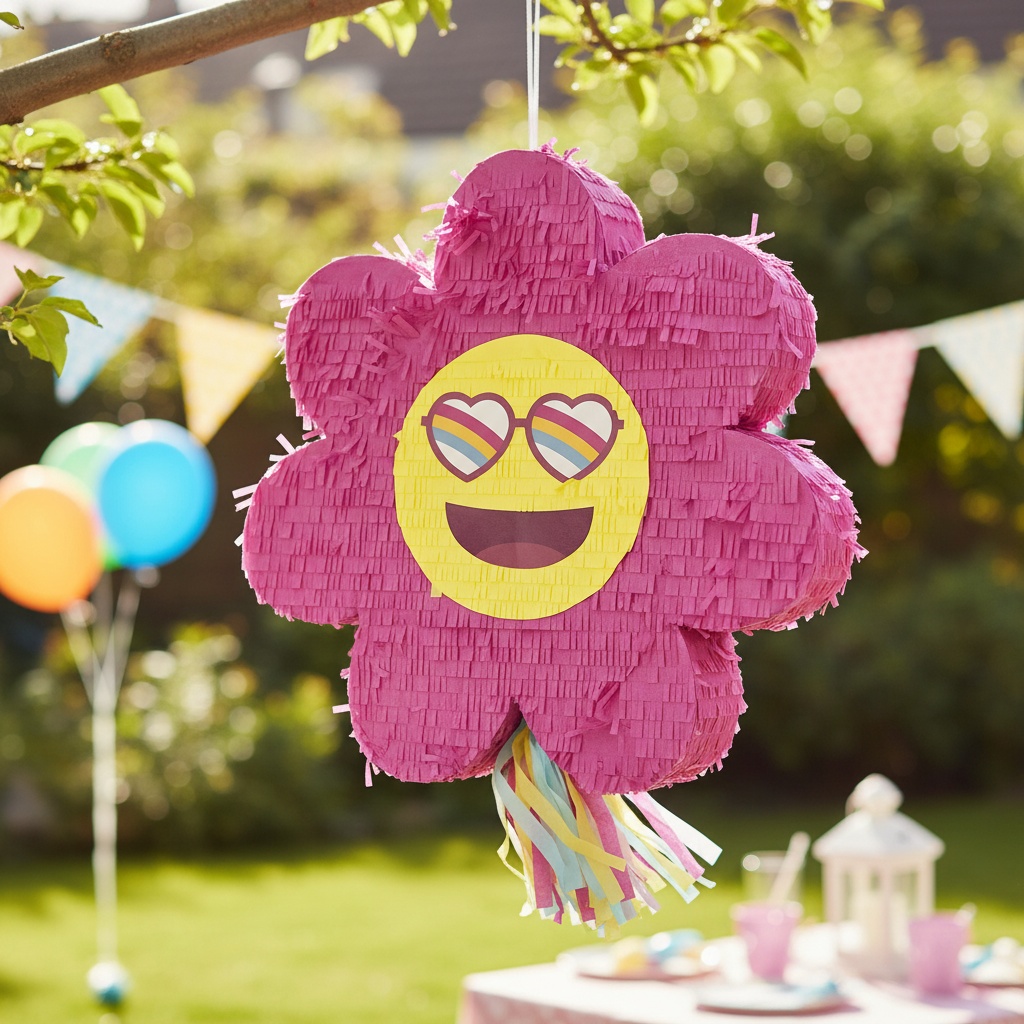 Emoji Blomst PiÃ±ata Pink