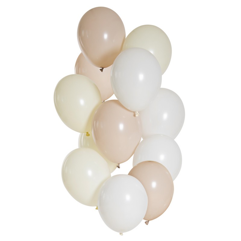 Neutral Creme Latexballoner - 12 stk (33 cm) - Temashop