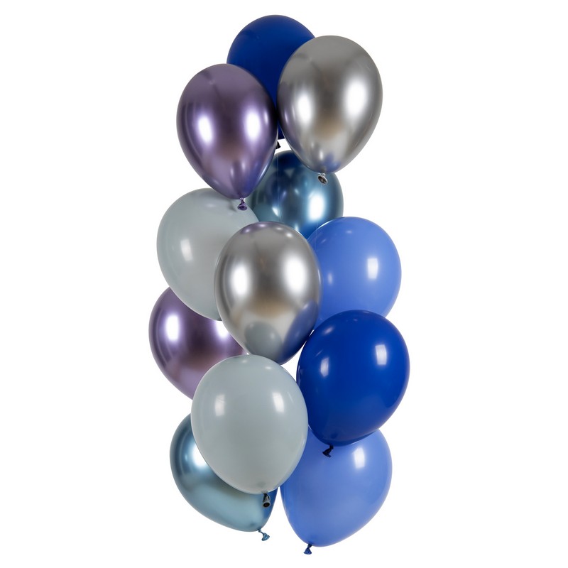 Cosmos Metalliske Latexballoner - 12 stk (33 cm) | Rummet Latexballoner - Temashop