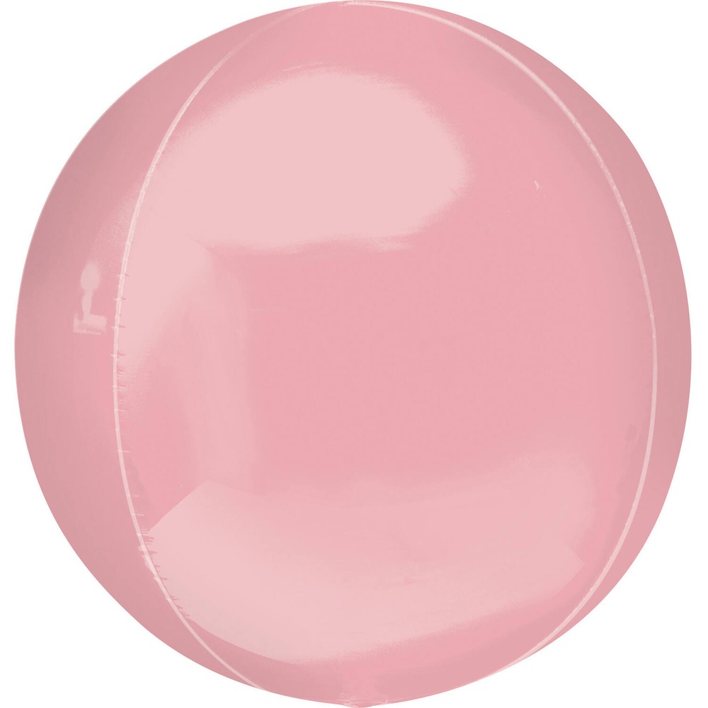 Orbz Folieballon Pastel Lyserød - 1 stk (38 x 40 cm) | Pastel Folieballoner - Temashop