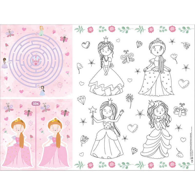 Prinsesse Aktivitetsdækkeservietter