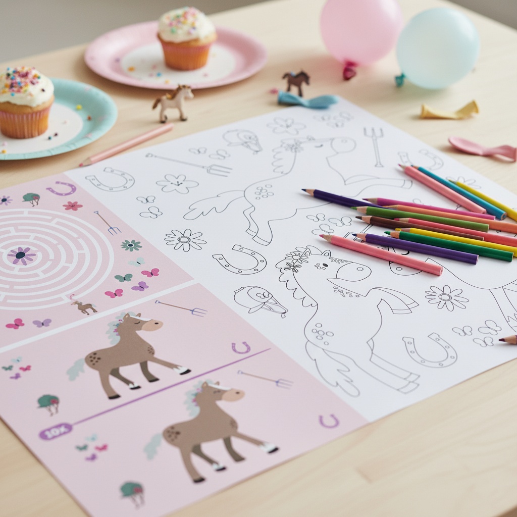 Heste Aktivitetsdækkeservietter