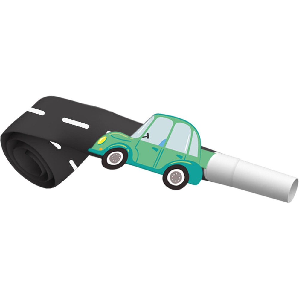 Wacky Wheels Ryslere - 6 stk (43 cm) | Racerløb tema Ryslere / truthorn - Temashop