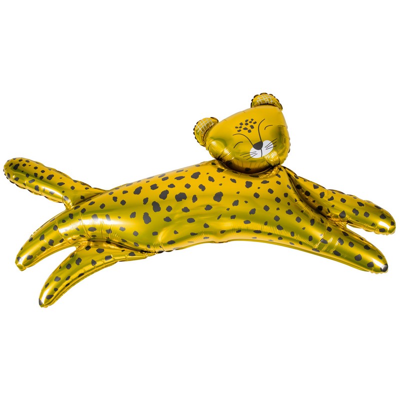 Leopard XL Folieballon - 1 stk (124 x 63 cm) | Leopard Folieballoner - Temashop