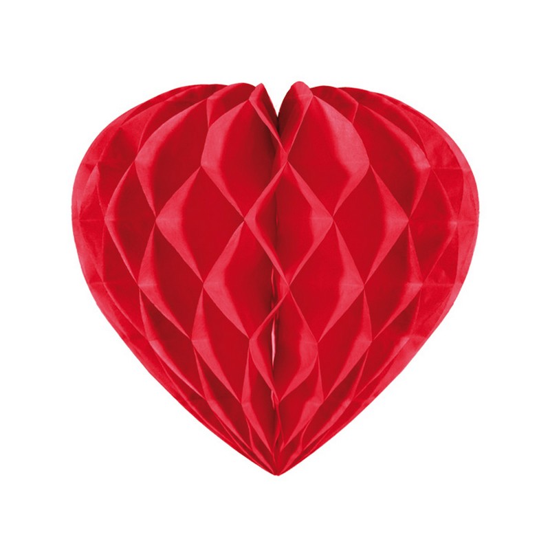Hjerte Honeycomb Rød