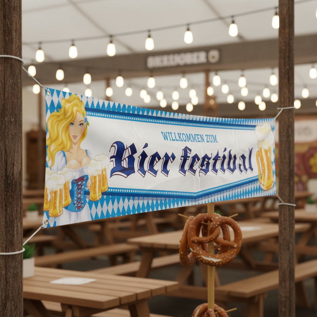 Oktoberfest Bierfest Banner - 1 stk (180 x 40 cm) | Oktoberfest Bannere - Temashop