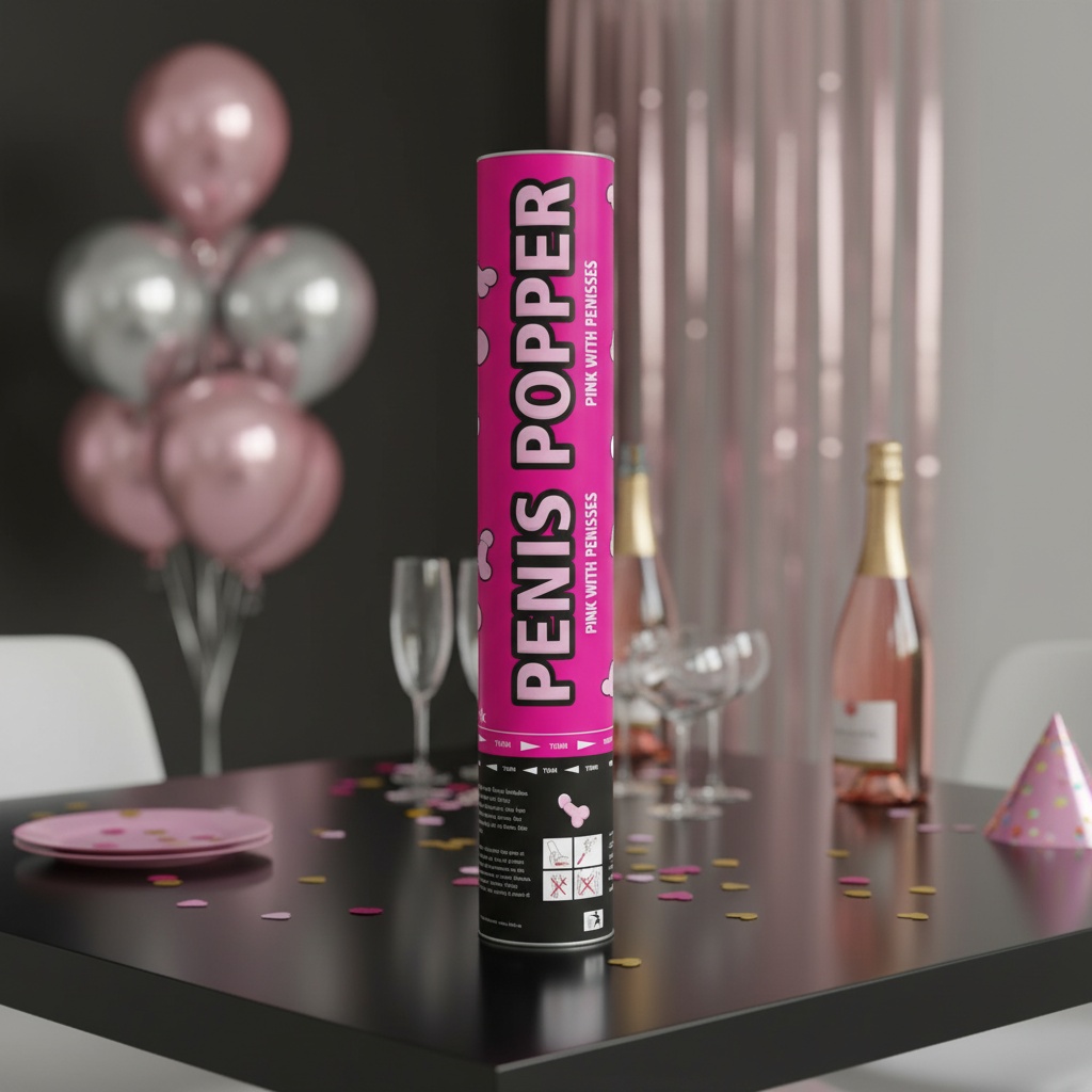 Penis Konfettirør - 1 stk (28 cm) - Temashop