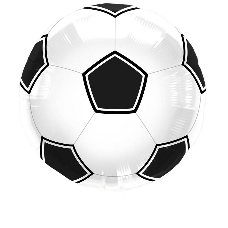 Fodbold Folieballon Sort/Hvid