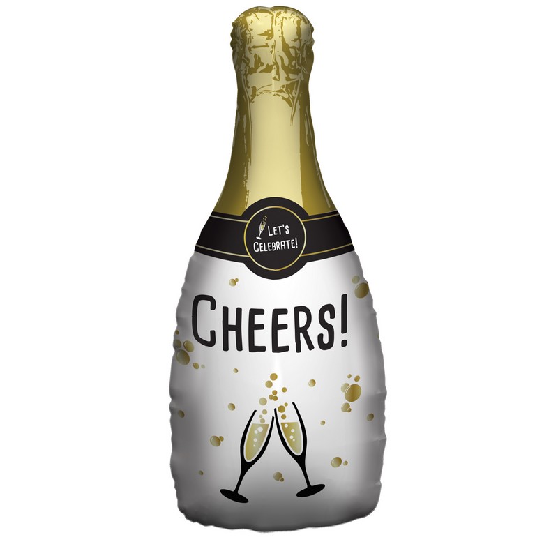 Cheers Champagneflaske Folieballon