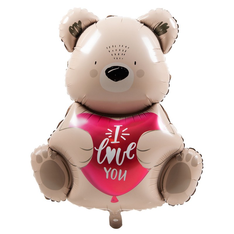 I Love You Teddybjørn Folieballon