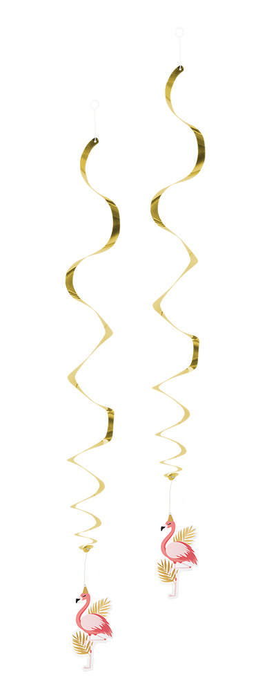 Flamingo Swirls - 2 stk (85 cm) | Flamingo Spiraler/string - Temashop