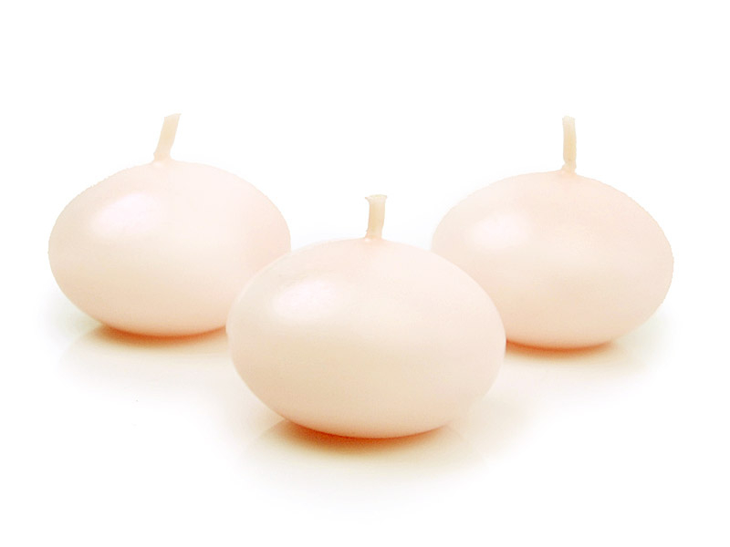 Flydende Lys Mat Cremehvid - 50 stk (4 cm) - Temashop