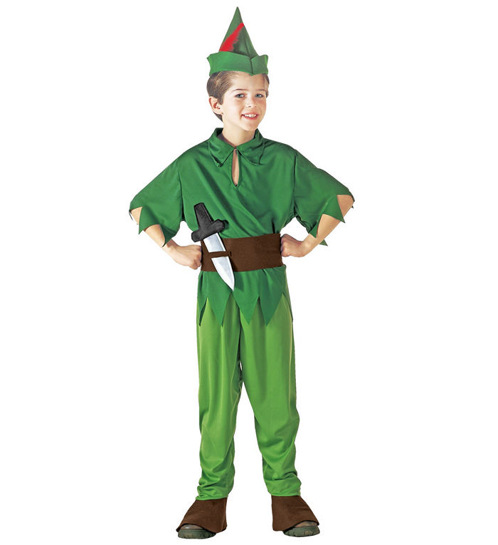 Flyvende Peter Børnekostume - Disney kostume til børn i størrelserne 92-158 | Peter Pan udklædning til børn - Temashop