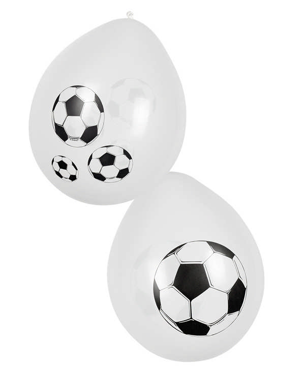 Fodbold Balloner - 6 stk (25 cm) | Fodbold Latexballoner - Temashop