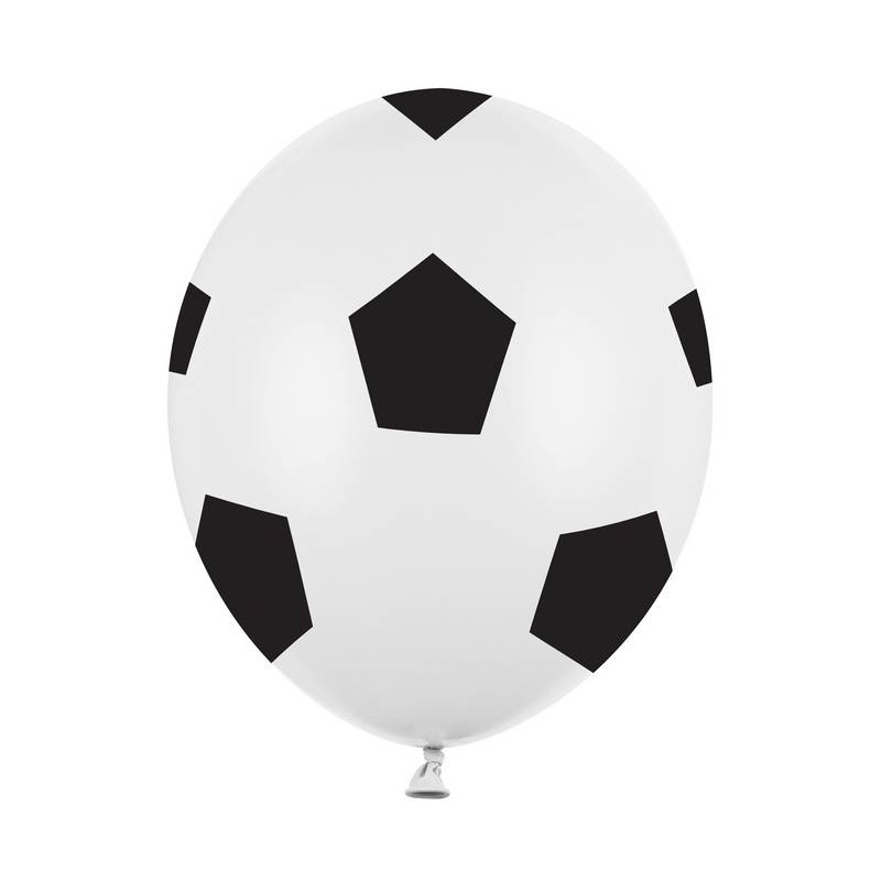 Fodbold Balloner Hvid - 50 stk (30 cm) | Fodbold Latexballoner - Temashop