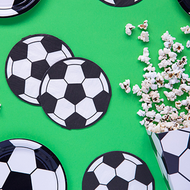 Fodbold Servietter - 20 stk (13,5 x 13,5 cm) | Fodbold Servietter - Temashop