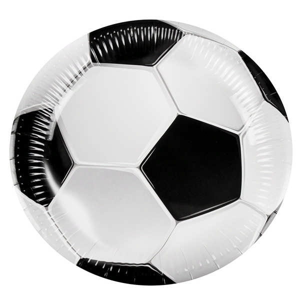 Fodbold Tallerkener - 10 stk (23 cm) | Fodbold Tallerkner - Temashop