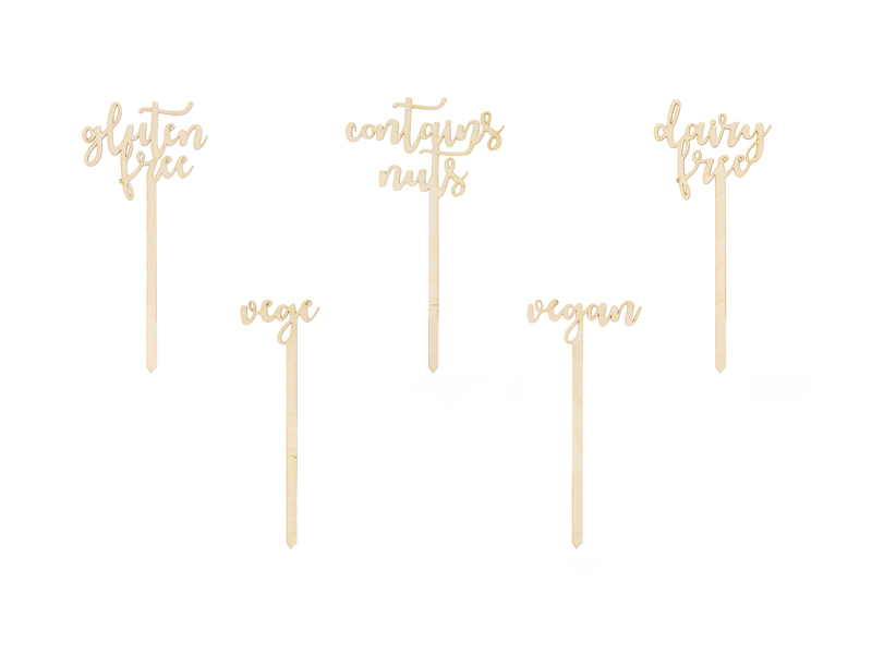 Fødevareallergi Madpinde - 5 stk (14,5-16 cm) - Temashop