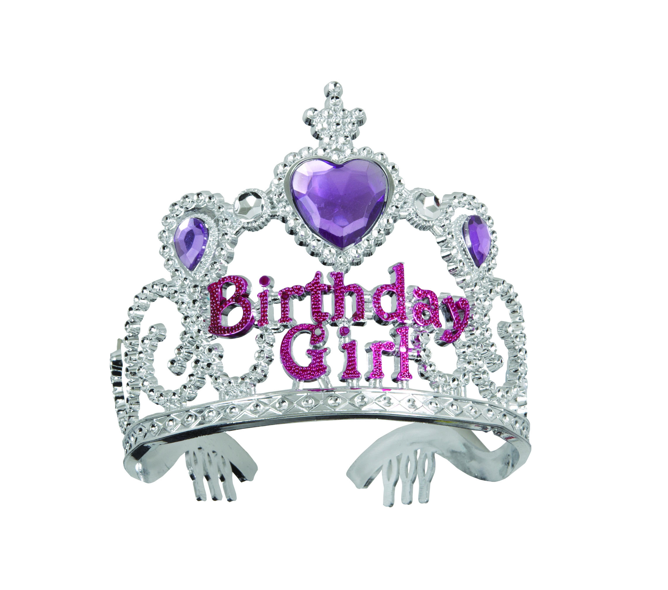 Fødselsdags Diadem - 1 stk (12,7 x 11,4 x 12,1 cm) | Fødselsdag pige Tiara - Temashop