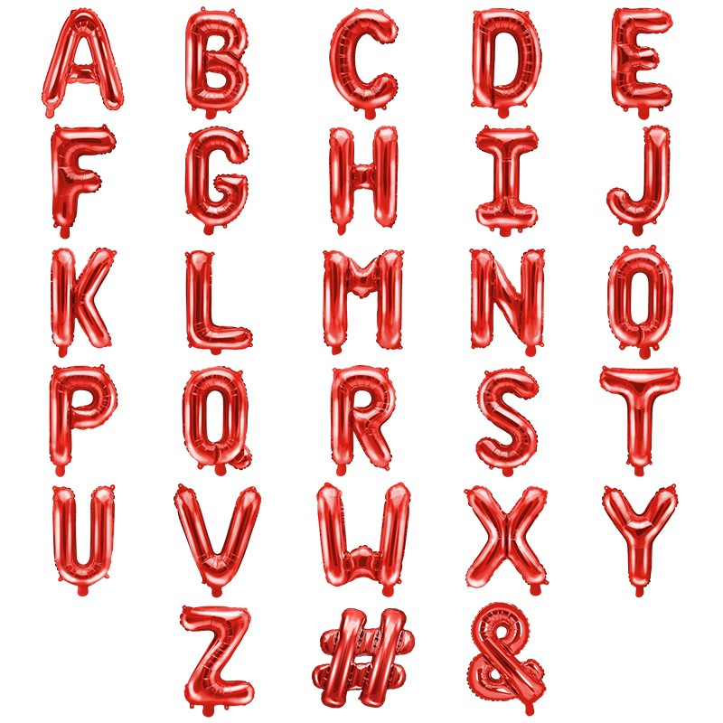 Folie Bogstavsballoner Rød