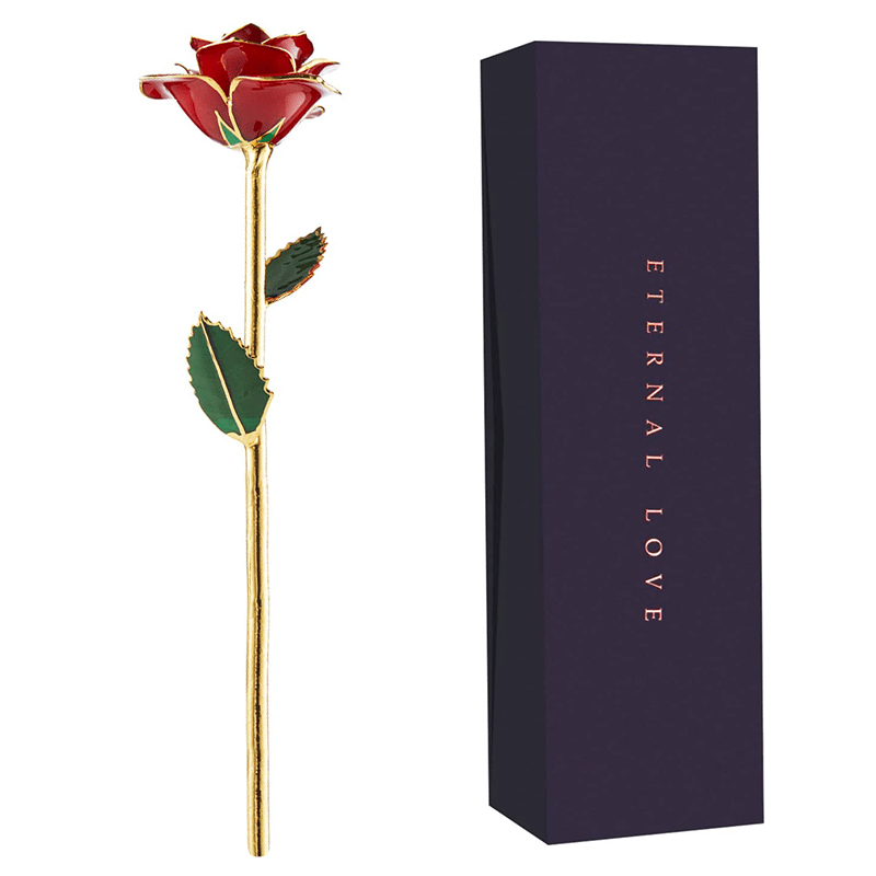 Forgyldt Rose | Valentinsdag Kunstige blomster - Temashop