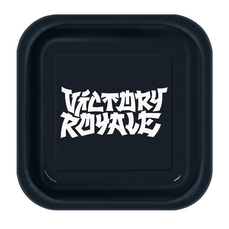 Fortnite Tallerkener Victory Royale - 8 stk (23 x 23 cm) | Fortnite Tallerkner - Temashop